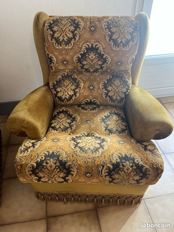 2 fauteuils anciens – déhoussables (image 3)