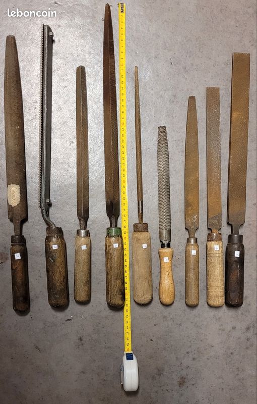 Vieilles limes diverses pour métaux, bois, etc (image 1)