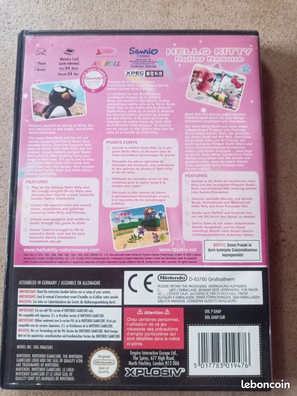 Jeu Nintendo GameCube Hello Kitty Roller Rescue - En Très Bon état, Jeu D'action/aventure