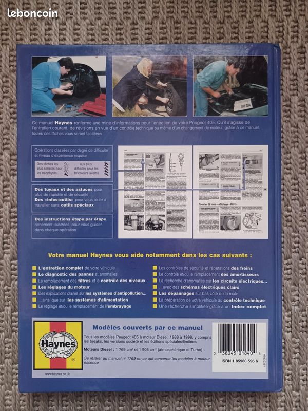 RTA Haynes pour Peugeot 405 Diesel (image 2)
