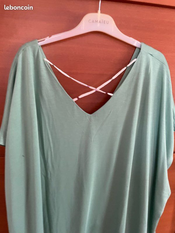 T-shirt blouse manches courtes grande taille (image 7)