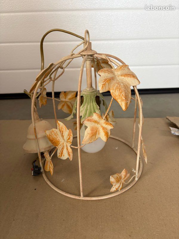 Lustre fer nature feuilles (image 1)