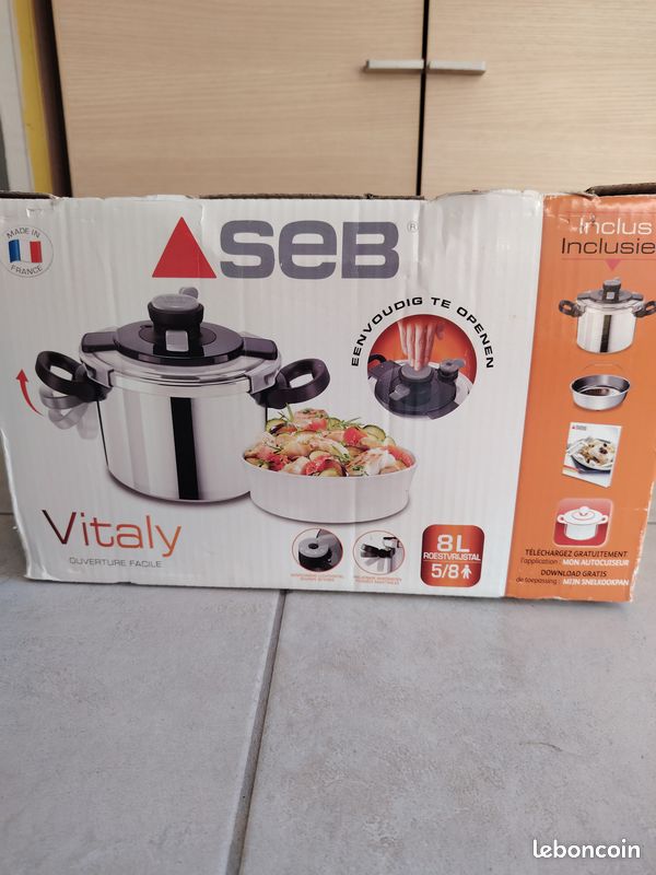Ancienne Cocotte Minute Seb Vintage, Blanche