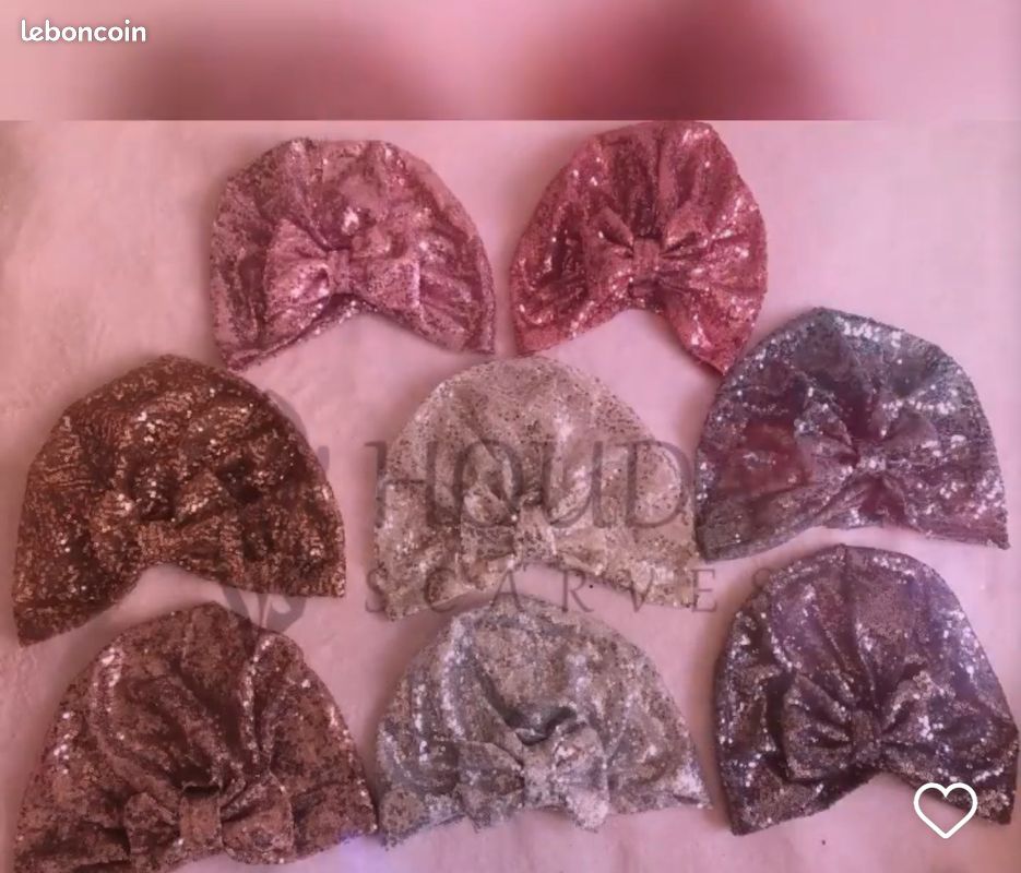 Turban pailleté et coton (image 2)