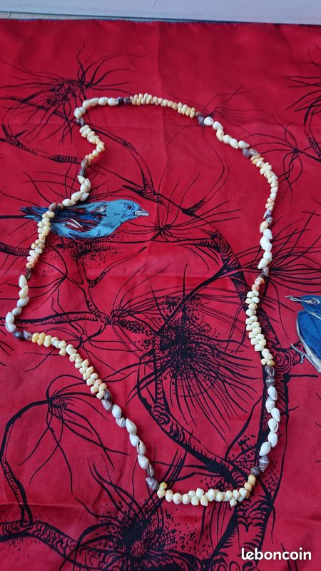 Lot de 4 colliers vintage en coquillages – Années 70/90 – Fait main (image 14)