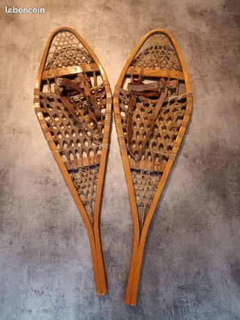 Anciennes Raquettes à Neige Canadiennes - 14x42, Sport De Montagne, Authentiques