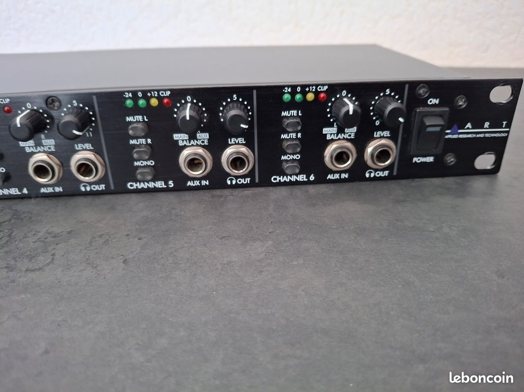 ART HeadAmp 6 – Amplificateur casque 6 canaux (rack 1U) (image 7)