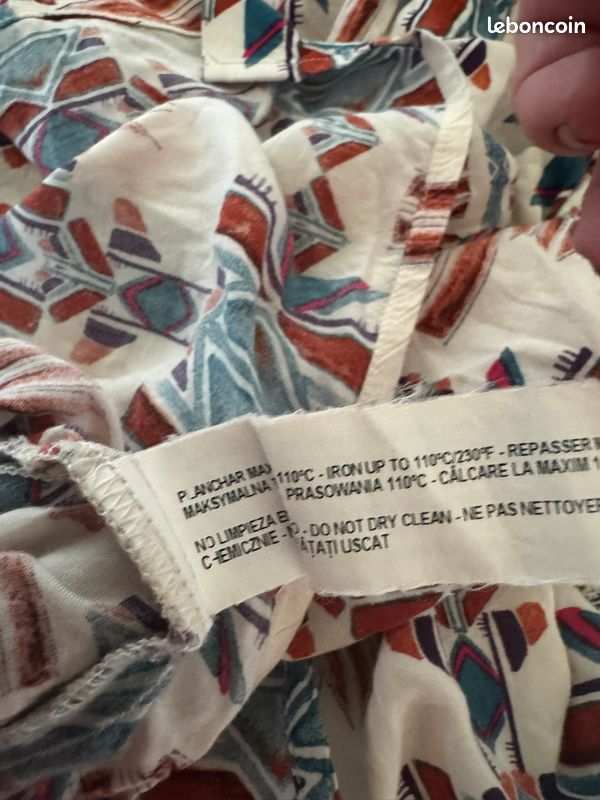 Haut ample bohème ethnique Stradivarius taille M (image 7)
