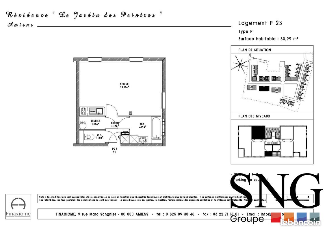 Appartement 1 pièce 34 m² · à Amiens · 34 m² · 490 €