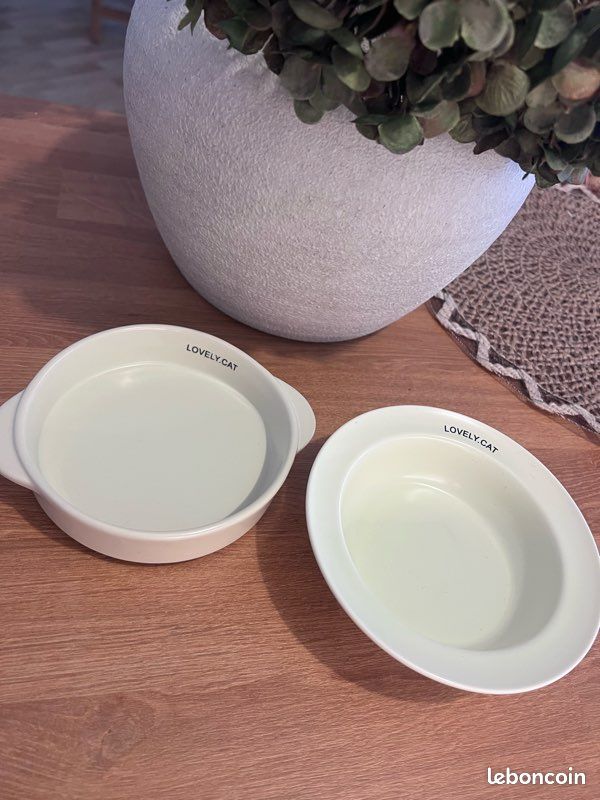 Gamelle chat beige x2 (image 1)