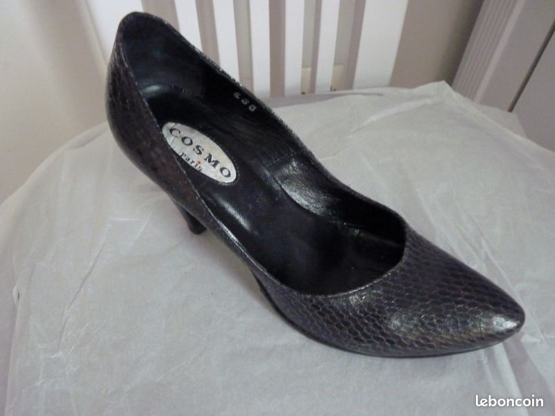 Escarpins en reptile marque cosmoparis (image 4)