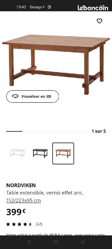 Table à manger Ikea (image 1)