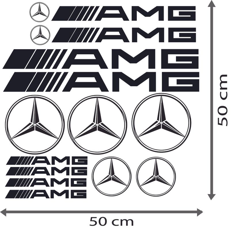 Stickers autocollant mercedes amg - Équipement auto