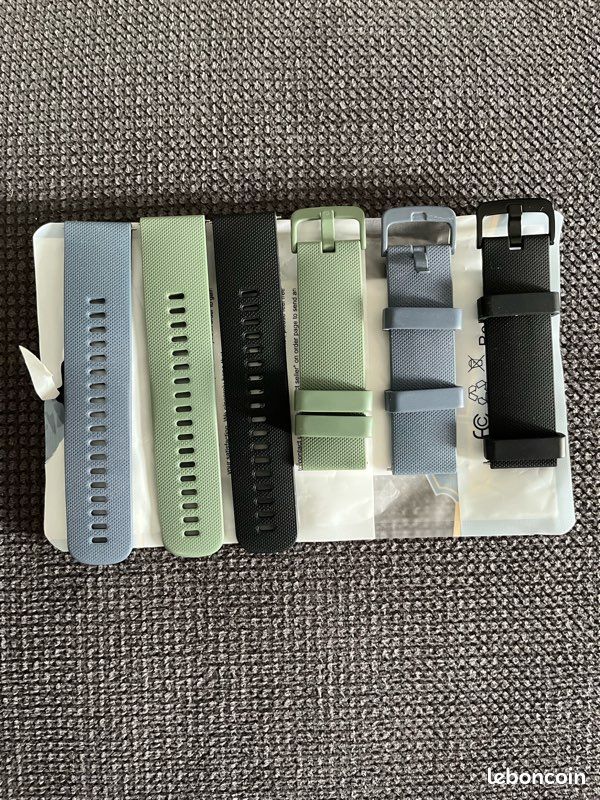 3 bracelets montre en silicone - 22 mm (image 3)