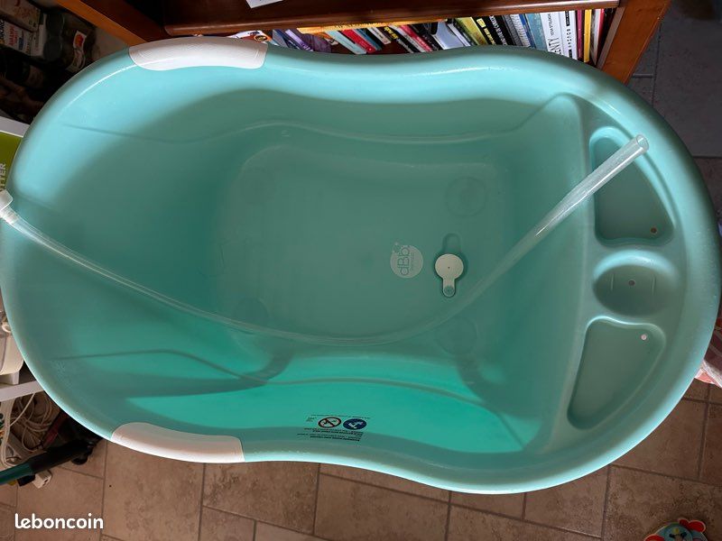 Baignoire Bébé 102 Cm Vert Viride Météo – Thermomètre Intégré, Pieds & Tuyau Optionnels
