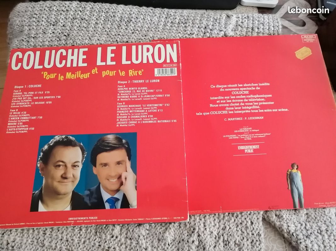 2 coffrets vinyles Coluche et Le Luron (image 2)