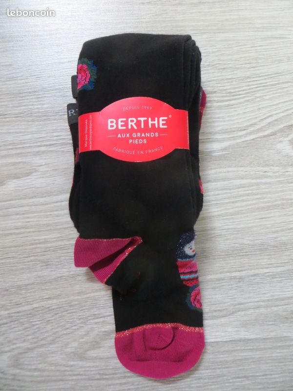 Collants Berthe Au Grand Pied Chaussette Collants Noirs Plumes
