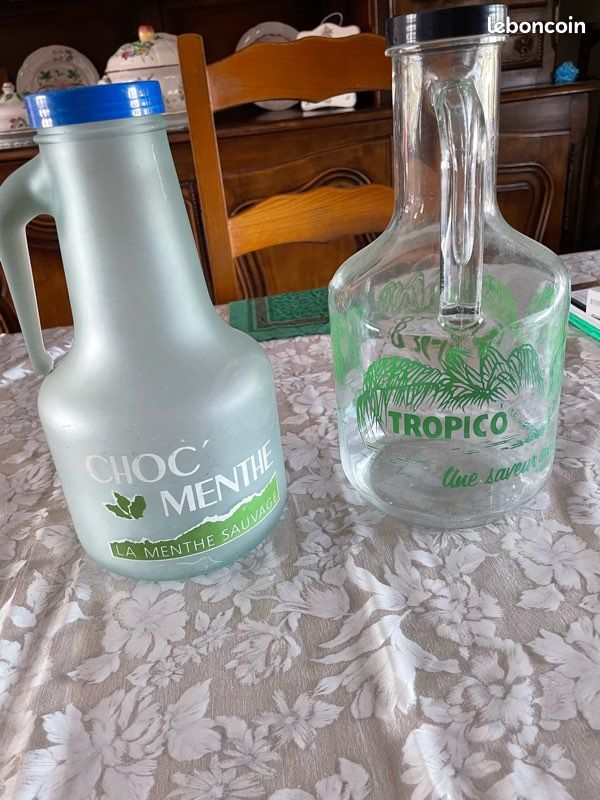 2 carafes en verre vintage Tropico et Rio (image 2)