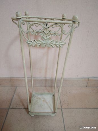 Porte-Parapluie Shabby Chic - Design Antique En Fer Laqué