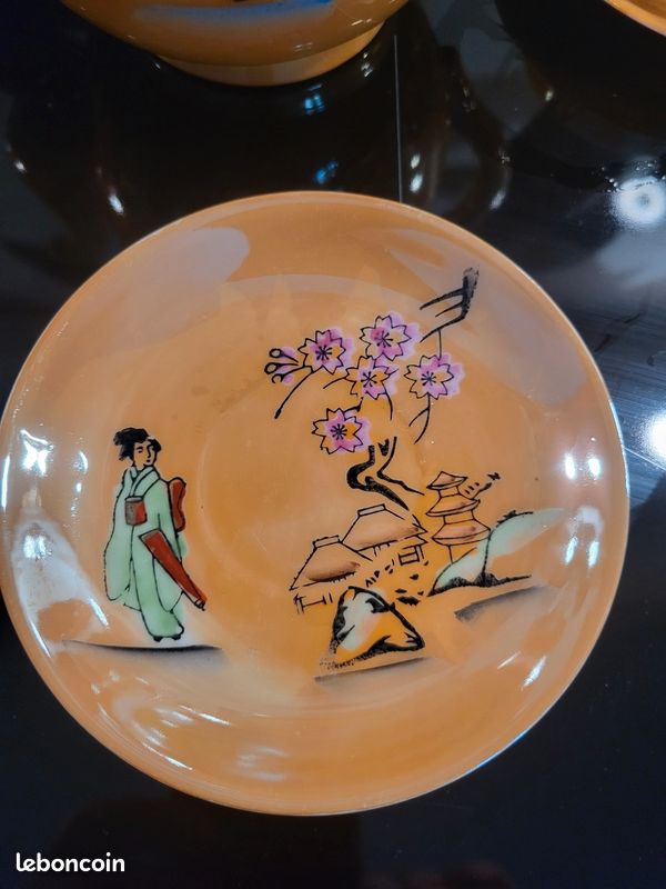 Magnifique grand service a thé Japonais vintage en porcelaine,Periode occupied Japon 1947-1952 (image 8)