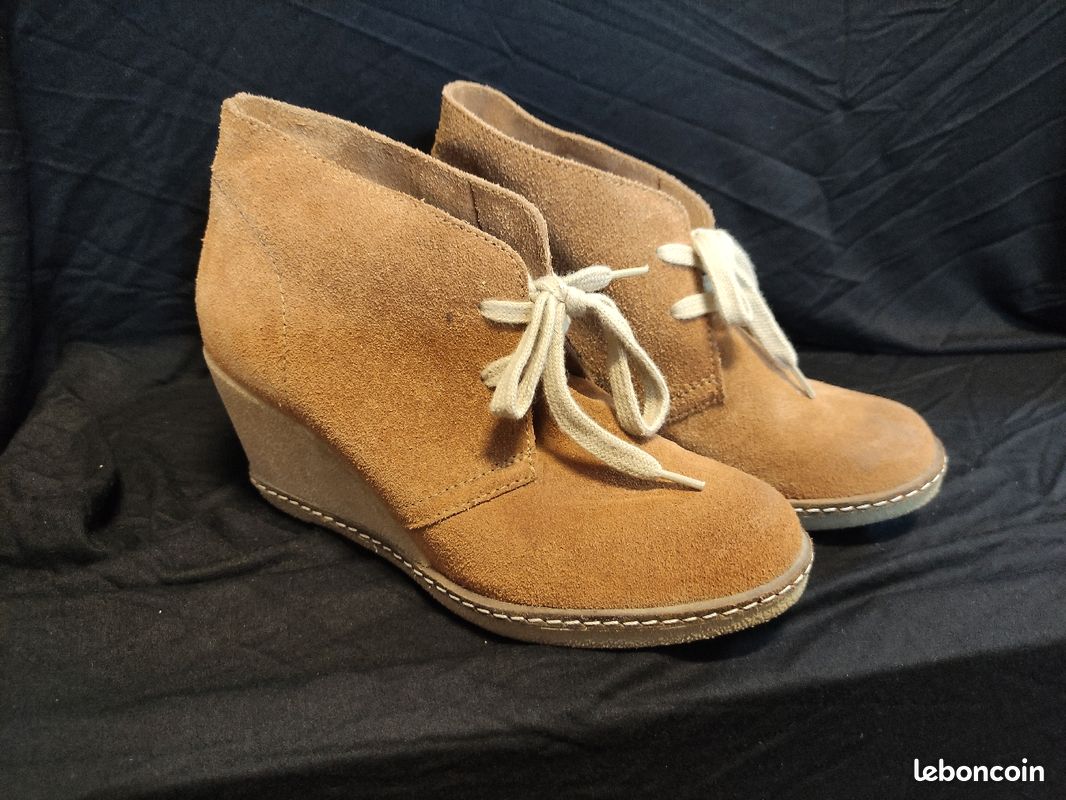 Chaussures talon compensé marron t36 (image 1)