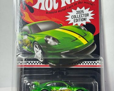 Hot Wheels RLC 2025 Porsche 911 GT3 #5 Verte, échelle 1/64, Collector Neuf