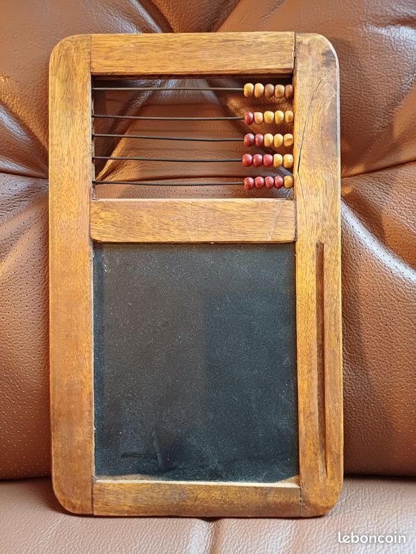 Ancienne ardoise d'écolier avec boulier (image 3)