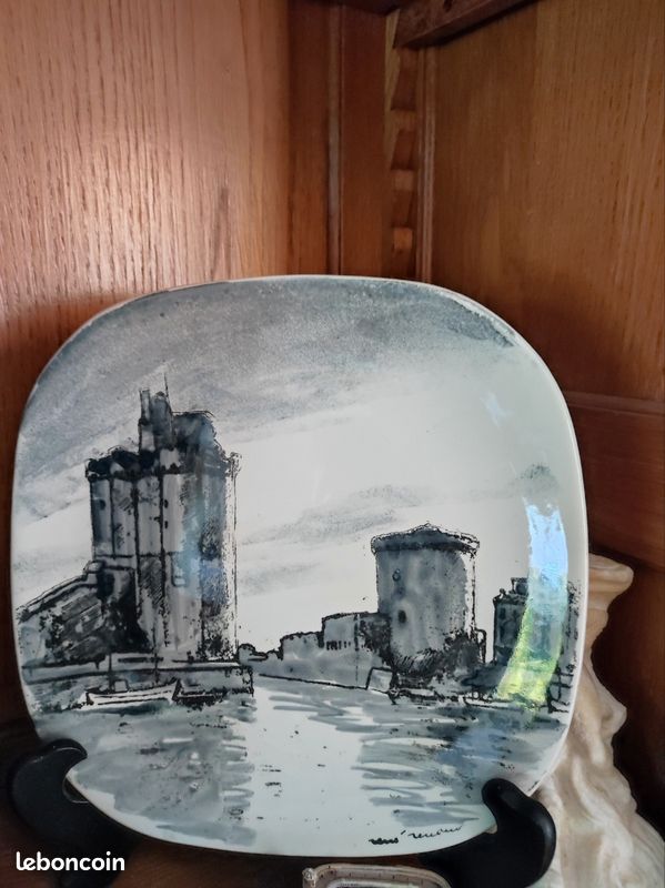 Assiette décorative Carré René Renaud La Rochelle (image 6)