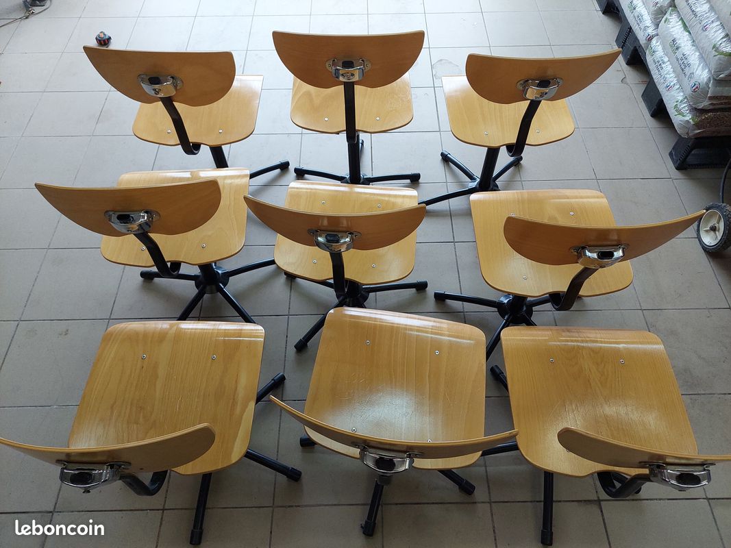 Chaises d'Atelier réglables en hauteur (lot de 9 chaises) (image 5)