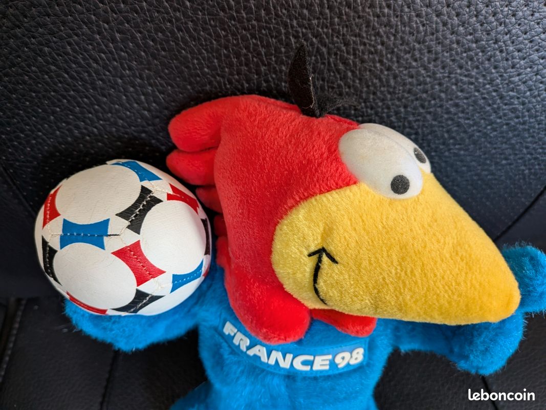 Peluche Footix Mascotte Coupe Du Monde 1998 – Vintage France 98, Excellent état