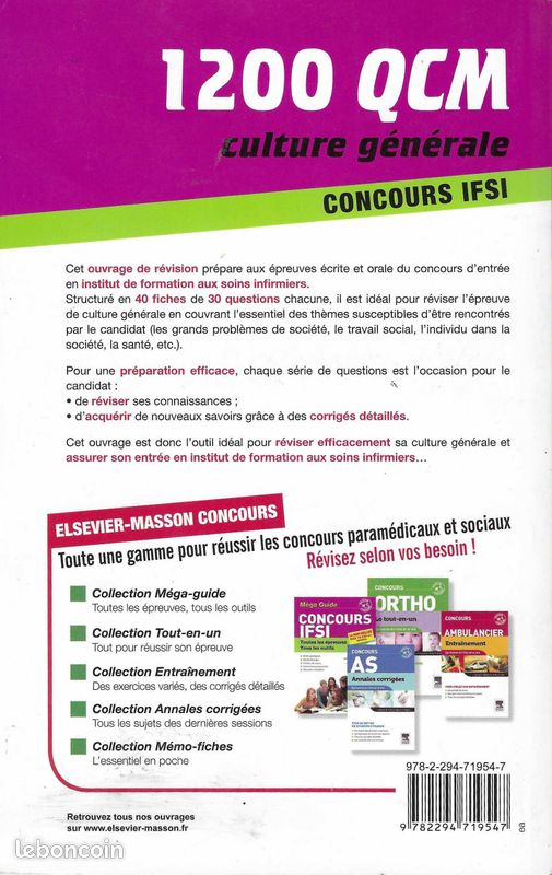 1200 QCM culture générale Concours IFSI Olivier Perche (image 2)