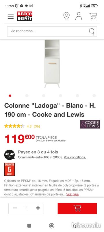 Meuble salle de bain colonne sdb (image 4)