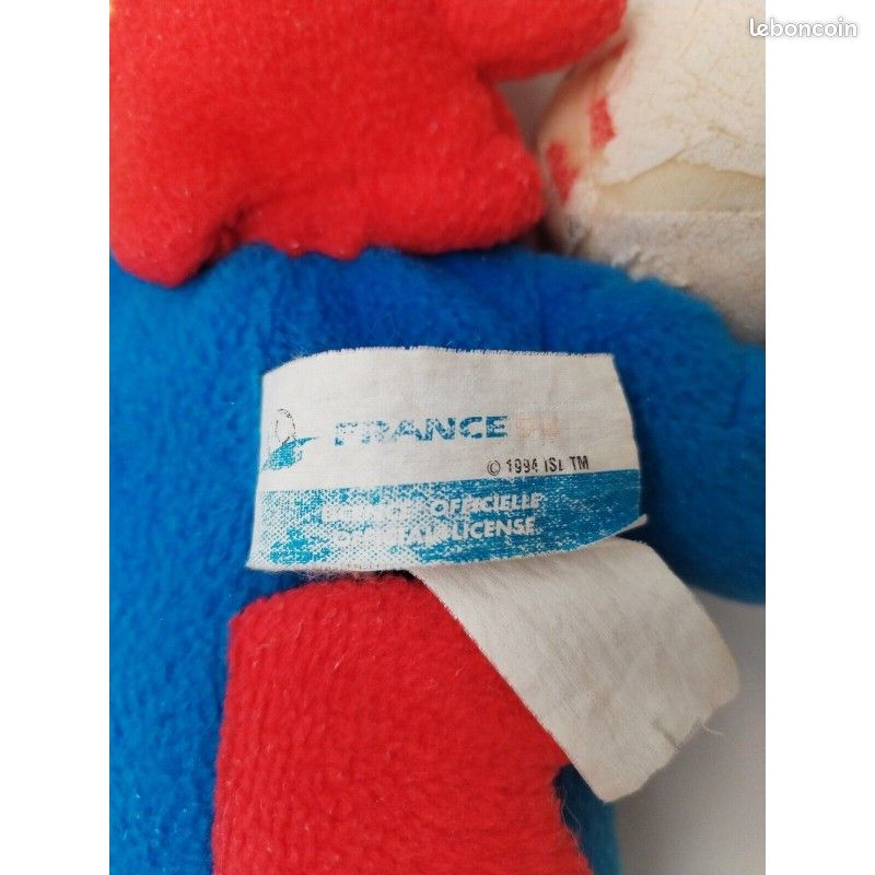 Peluche Footix, Mascotte Officielle De La Coupe Du Monde FIFA 1998 En France, état D'occasion