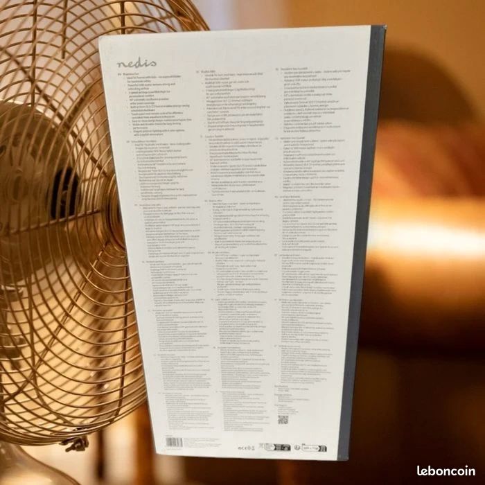 Ventilateur sans pales Nedis 50W Neuf – Télécommande – LED – Oscillant – Silencieux (image 2)