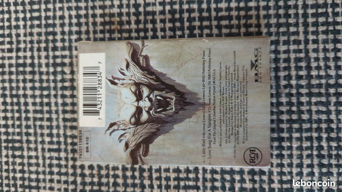 Cassette audio single Annie Lennox little bird vampire soundtrack
