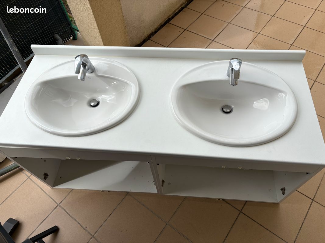 Meuble double vasque salle de bain (image 1)