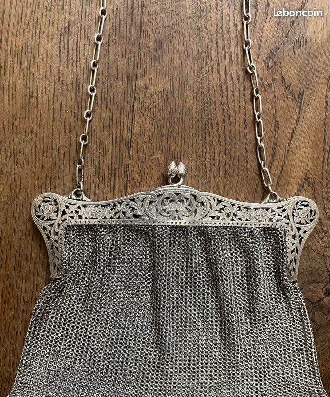 Sac à Main Bandoulière Femme Rétro – Couleur Argent, Faux Cuir, Style Vintage Chic