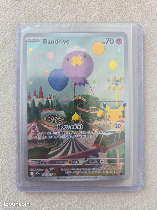 Carte Pokémon 30 ans baudrive 136/128 (image 1)