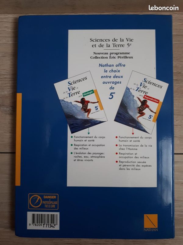 Sciences De La Vie Et De La Terre Avec Géologie 5e - Camargue Mariette- Perilleux 1997 / C822 (image 2)