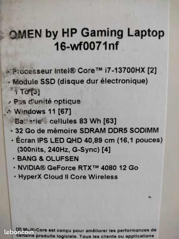 PC portable gamer OMEN 16-wf0071nf - NVIDIA® GeForce RTX™ 4080 (image 8)