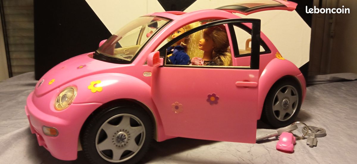 Barbie voiture vw coccinelle rose 40 cm (image 4)