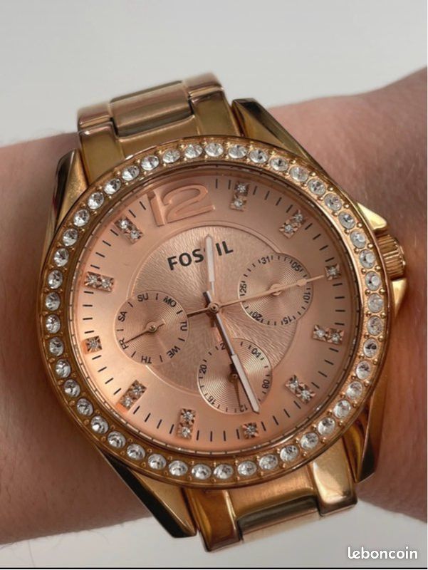Montre Riley Fossil - or rose - acier inoxydable (image 3)