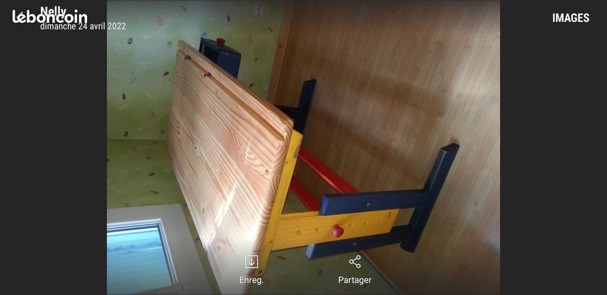 Bureau enfant pin massif (image 1)