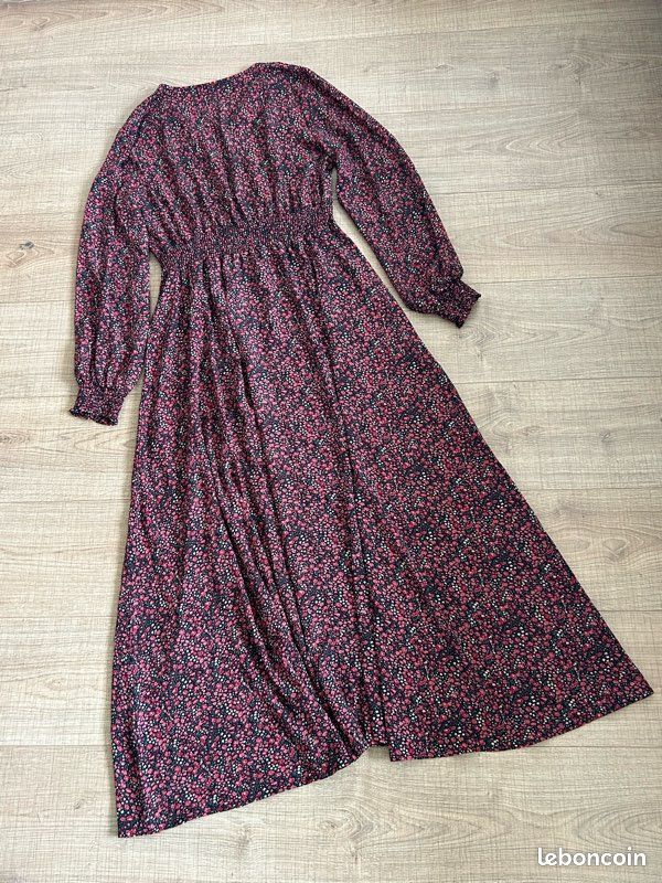 Robe Imprimée Manches Longues Taille Unique - Multicouleur, Neuve Sans étiquette
