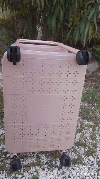 Desserte de Rangement avec Roue Rose 2 étagères état Neuf (image 3)