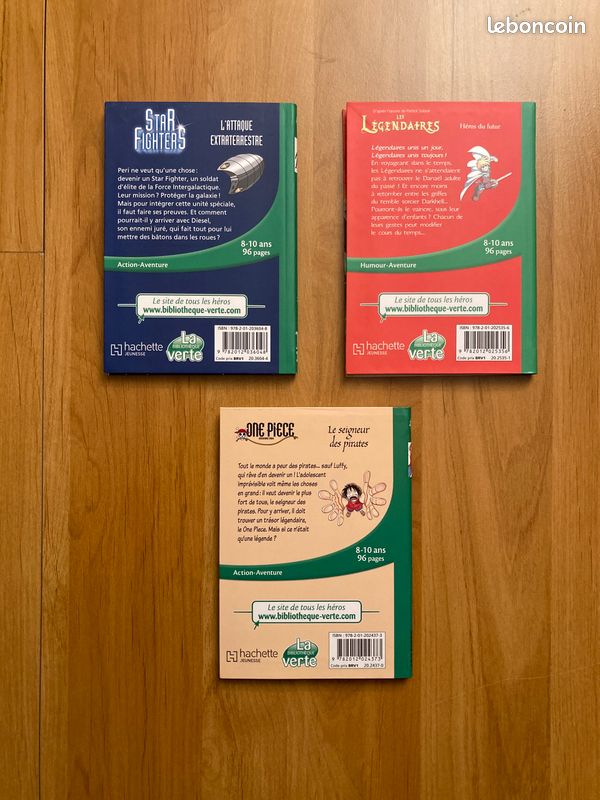 Lot de 3 livres Star Fighters / Les Légendaires / One piece / La Bibliothèque verte (image 2)