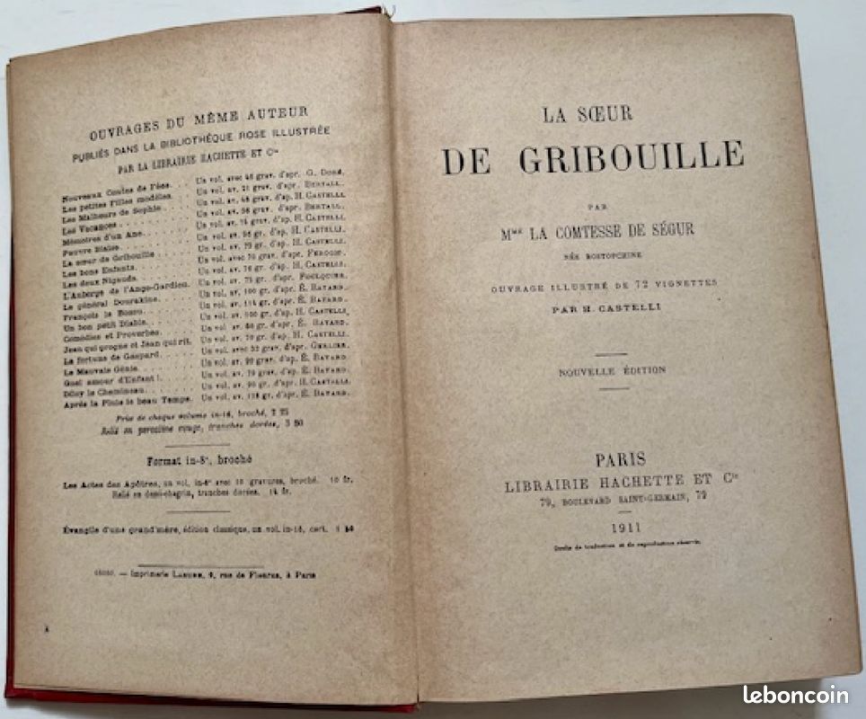 LA SOEUR DE GRIBOUILLE par la Comtesse de Ségur 1911 (image 2)