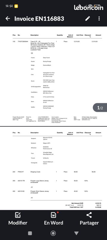 Propain Tyee CF 29 pouces taille L (image 8)
