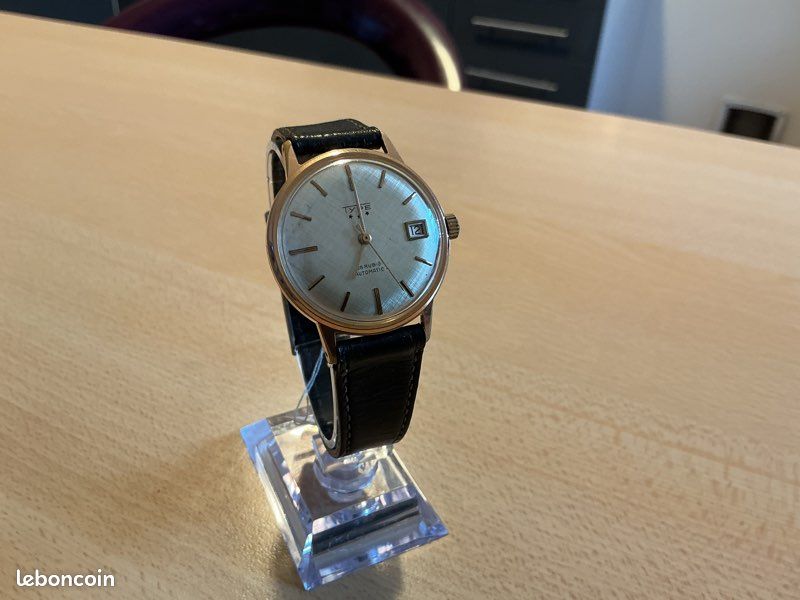 Montre Vintage Automatique Suisse ELECTION - Boîtier Acier AS 5206 Révisée, Cadran Argent, Années 70, Garantie