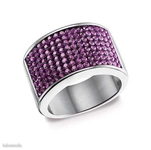 Bague DIVINE AMETHYSTE cristaux préciosa 52-62 (image 1)